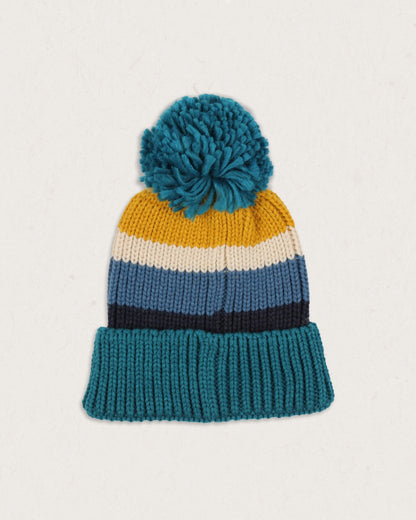 Summit Recycled Acrylic Bobble Hat - Blue Coral