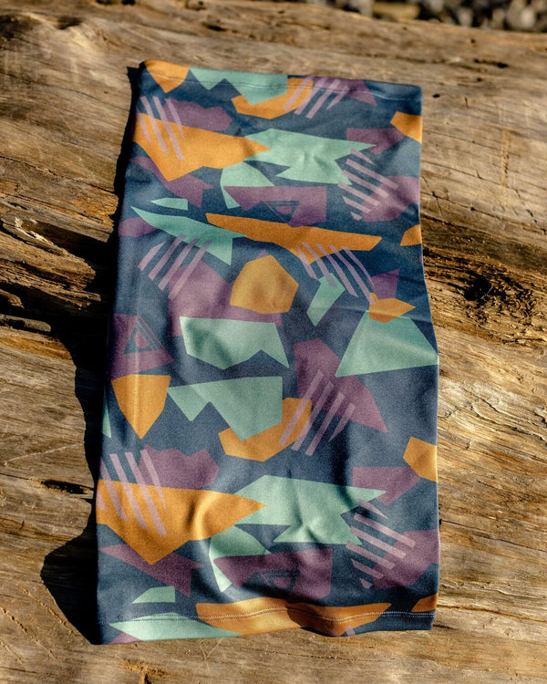 Trail Recycled Gaiter - Deep Blue Camo Pattern