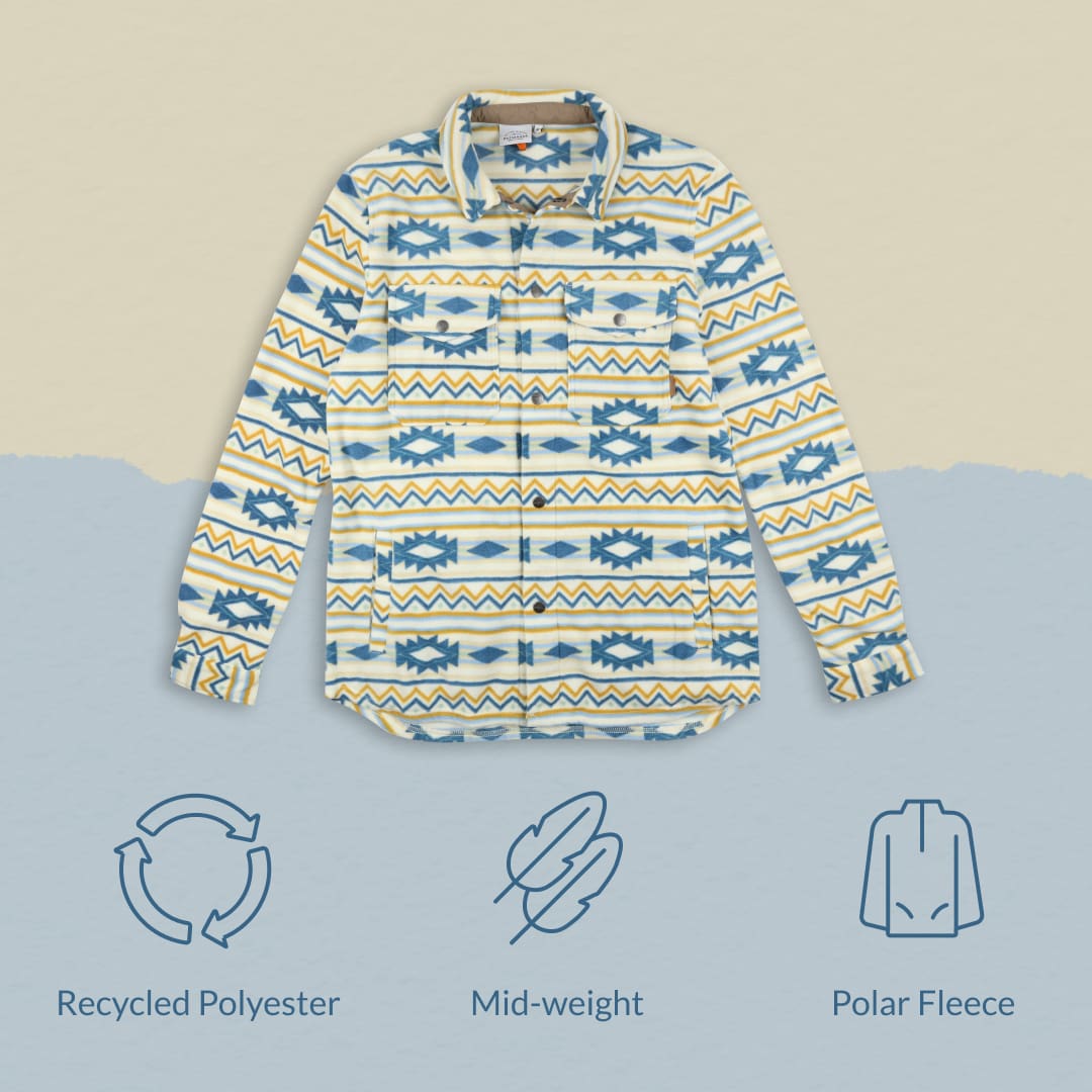 East Recycled Polar Fleece Shirt - Stargazer Birch