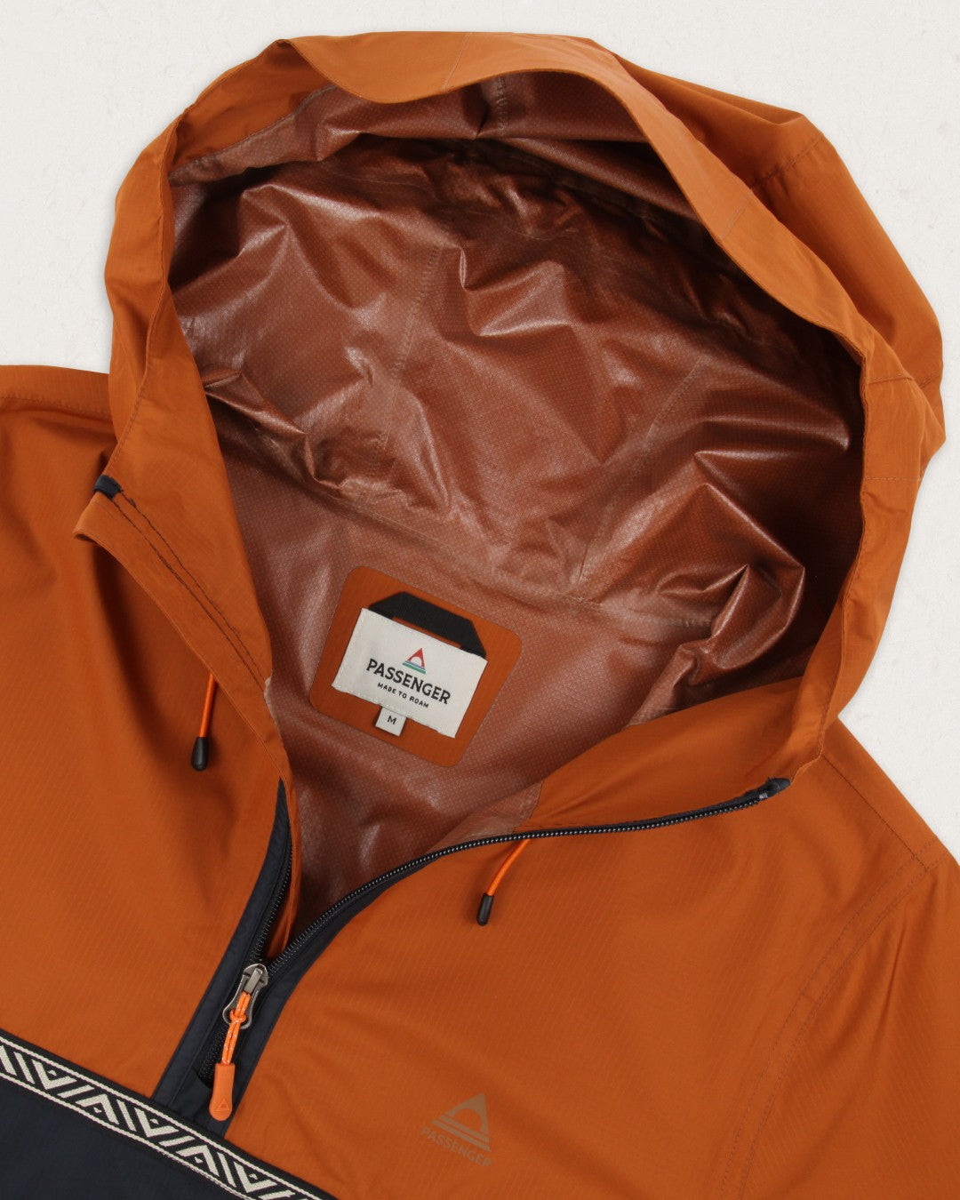 Flow 1/2 Zip Recycled Waterproof Jacket - Glazed Ginger/Deep Navy