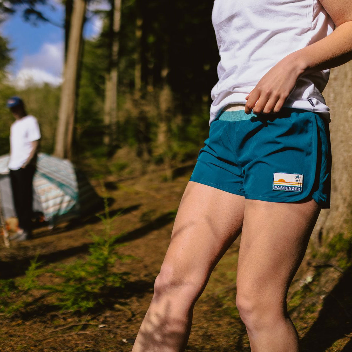 Explore Recycled Hybrid Shorts - Blue Coral