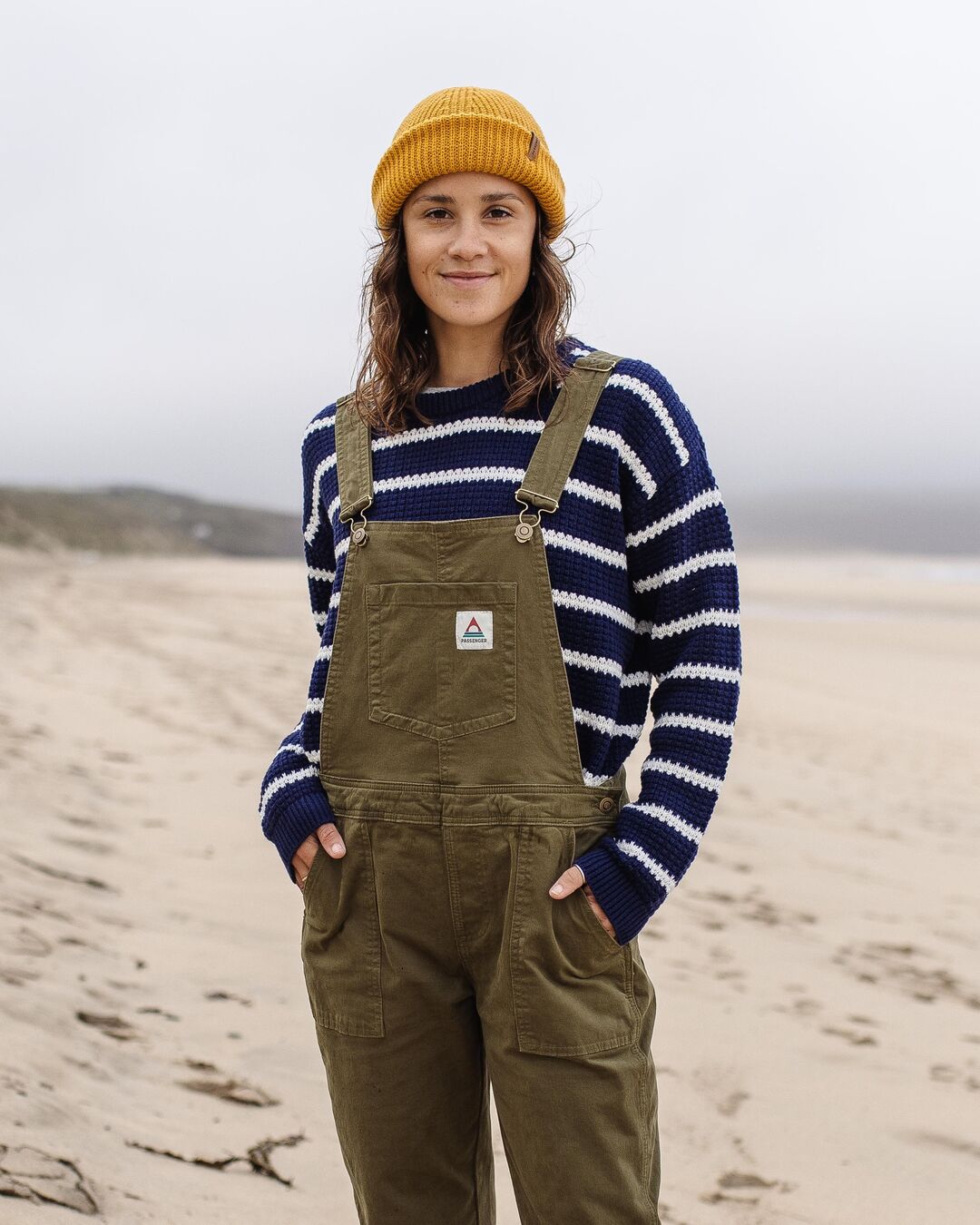 Lakewood Organic Cotton Knitted Jumper - Navy Stripe