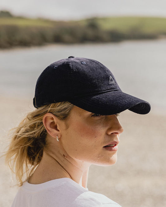 Womens_Fade Recycled Cord 6 Panel Cap - Deep Navy