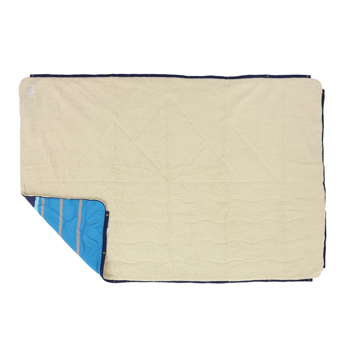 Nomadic Recycled Sherpa Blanket - Turquoise/ Rust
