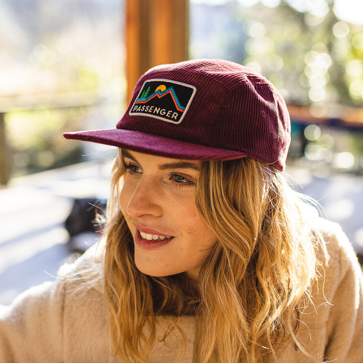 Womens_Downtime Cord Cap - Russet