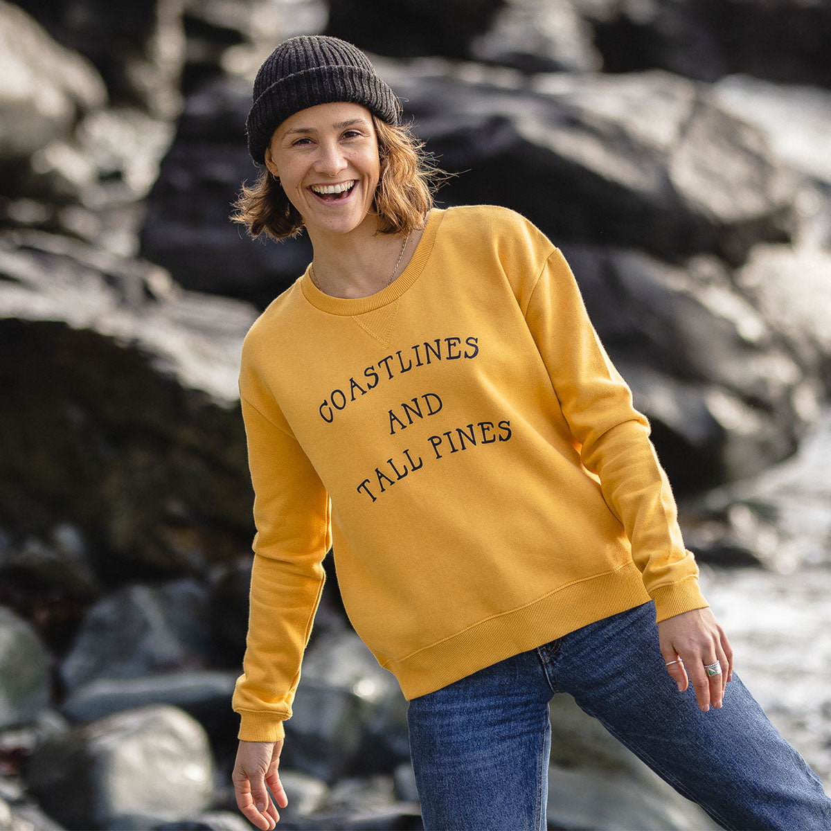 Voyage Recycled Sweatshirt - Mustard Yellow