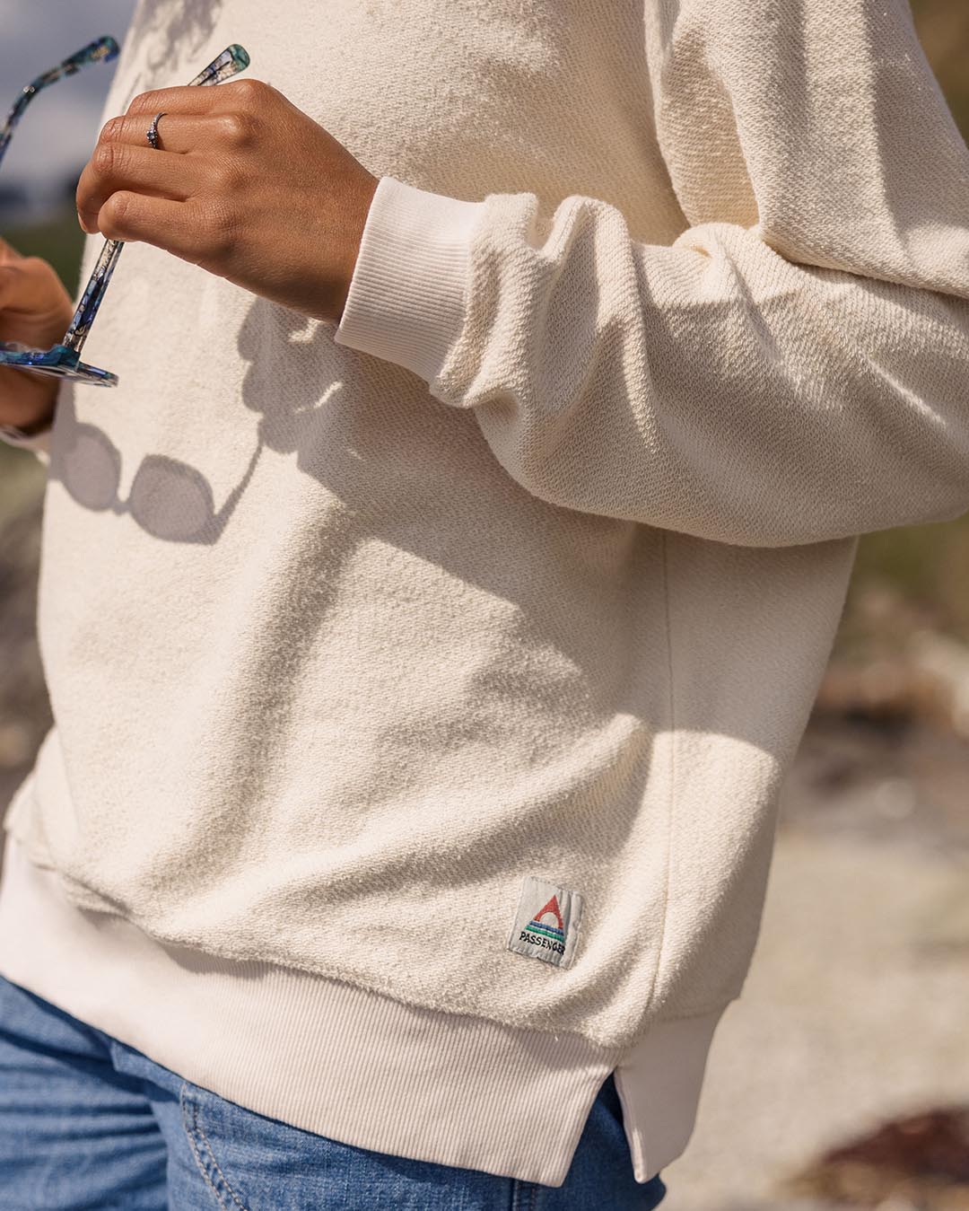 Fauna Organic Cotton Textured Sweatshirt - Birch