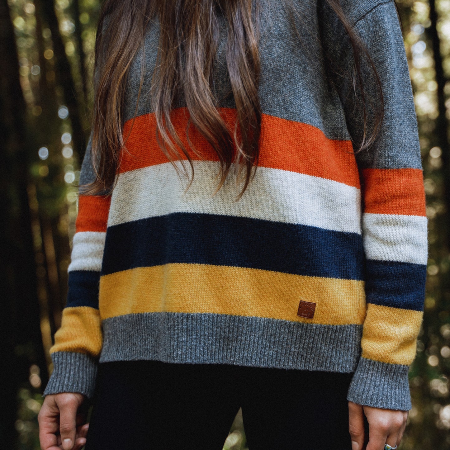Bay Knitted Jumper - Charcoal Stripe